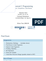 Advanced C Programming: Exam, Competition, Code Review