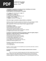 Classes Gramaticais Exercicios
