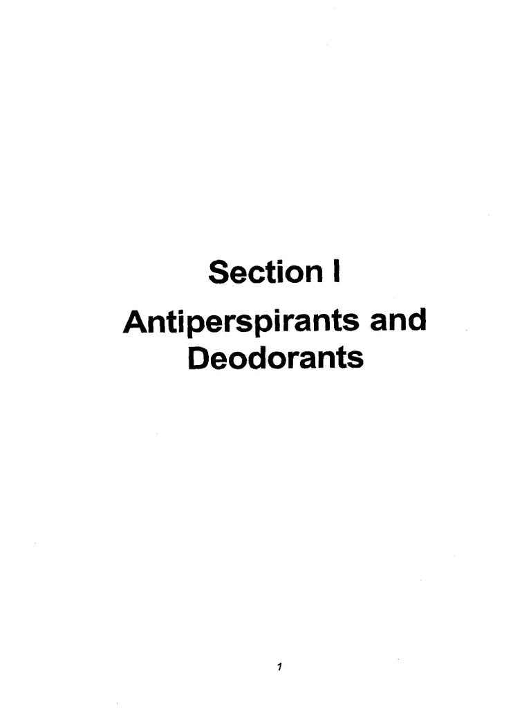 Antiperspirants and Deodorants PDF Emulsion Chemical Compounds