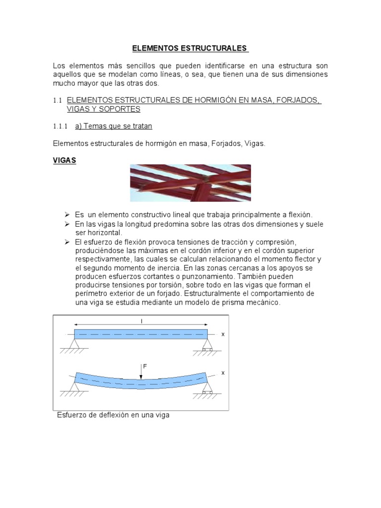 Elementos Estructurales en Construcción | PDF | Rigidez | Doblar