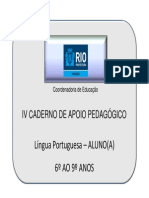 Coordenadoria de Educação publica caderno sobre língua portuguesa para alunos do 6o ao 9o ano