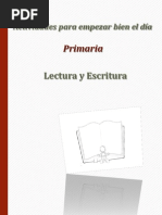 Actividades para Empezar Bien El Dia. Lectura Escritura. Primaria. SEP
