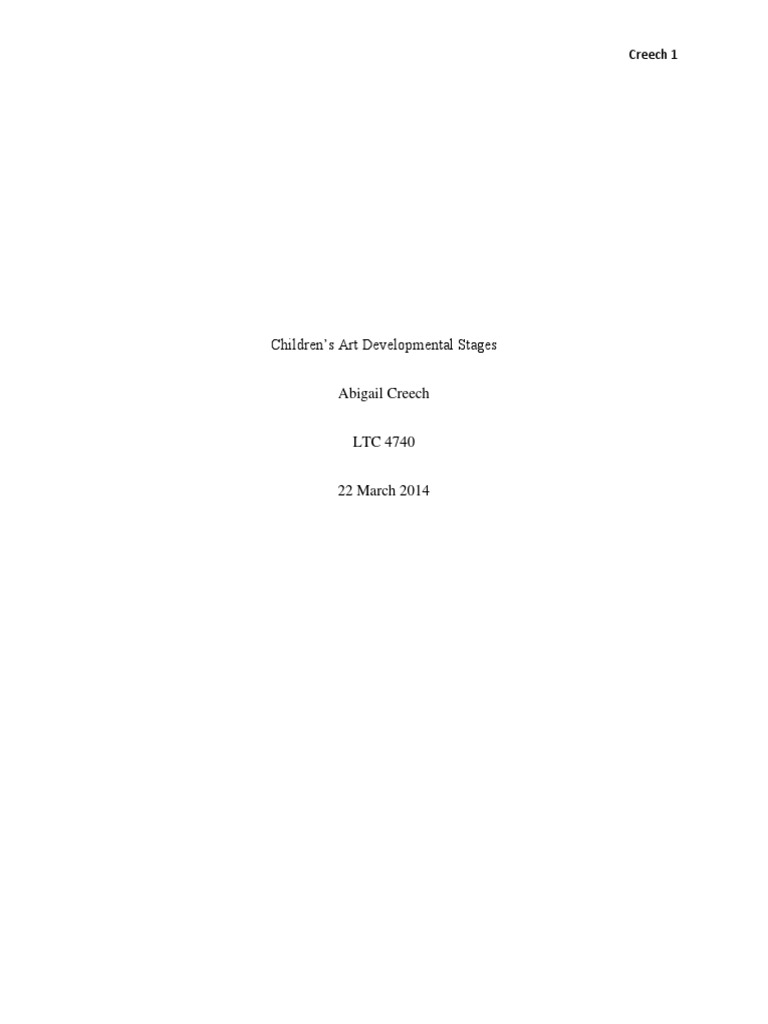Stages of Children's Art Development | PDF | Drawing | Child Development