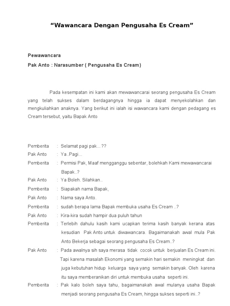 Script Wawancara..