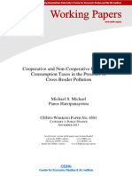 Cooperative and Non-Cooperative Equilibrium Consumption Taxes in The Presence of Cross-Border Pollution