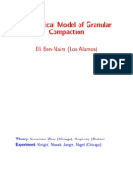 Theoretical Model of Granular Compaction: Eli Ben-Naim (Los Alamos)