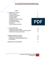 DISEÑO HIDRAULICO Y ESTRUCTURAL DE UN PUENTE CANAL