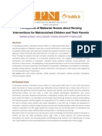 Nursing Interventions For Malnourished Children and Their Parents Journal
