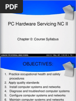 PC Hardware Servicing NC II: Chapter 0: Course Syllabus