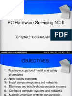 PC Hardware Servicing NC II: Chapter 0: Course Syllabus