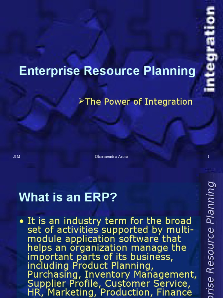Enterprise Resource Planning | PDF | Enterprise Resource Planning