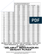 Jadwal Imsakiyah Ramadhan 1431 H