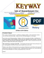 Rotary Club of Queanbeyan Inc: 26 March 2014 Edition