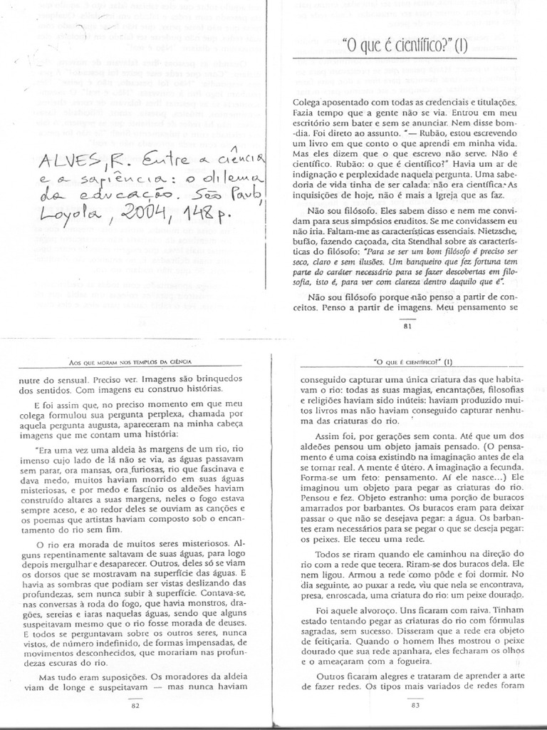 Rubem Alves 2004 O Que Eh