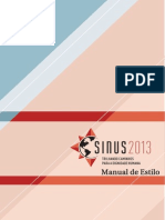 SiNUS 2013 - Manual de Estilo