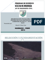 Estabilización taludes carretera Huánuco-Ingenio con suelo reforzado