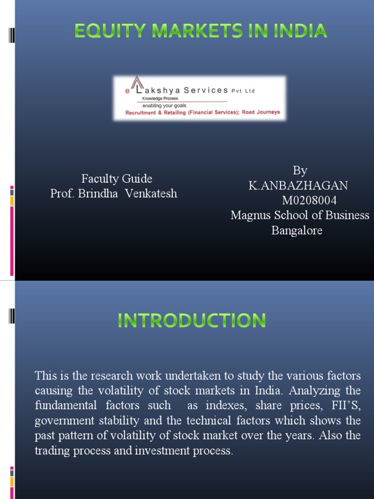 Stock Market Volatility in India | PDF | Stock Market | Stocks