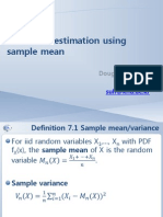 Parameter Estimation Using Sample Mean: Doug Young Suh Media Lab