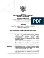 Jabatan Fungsional Pranata Komputer Dan Angka Kreditnya