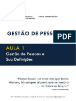 Aula 1 Gestão de Pessoas I