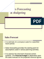 Sales Forecasting and Budgeting