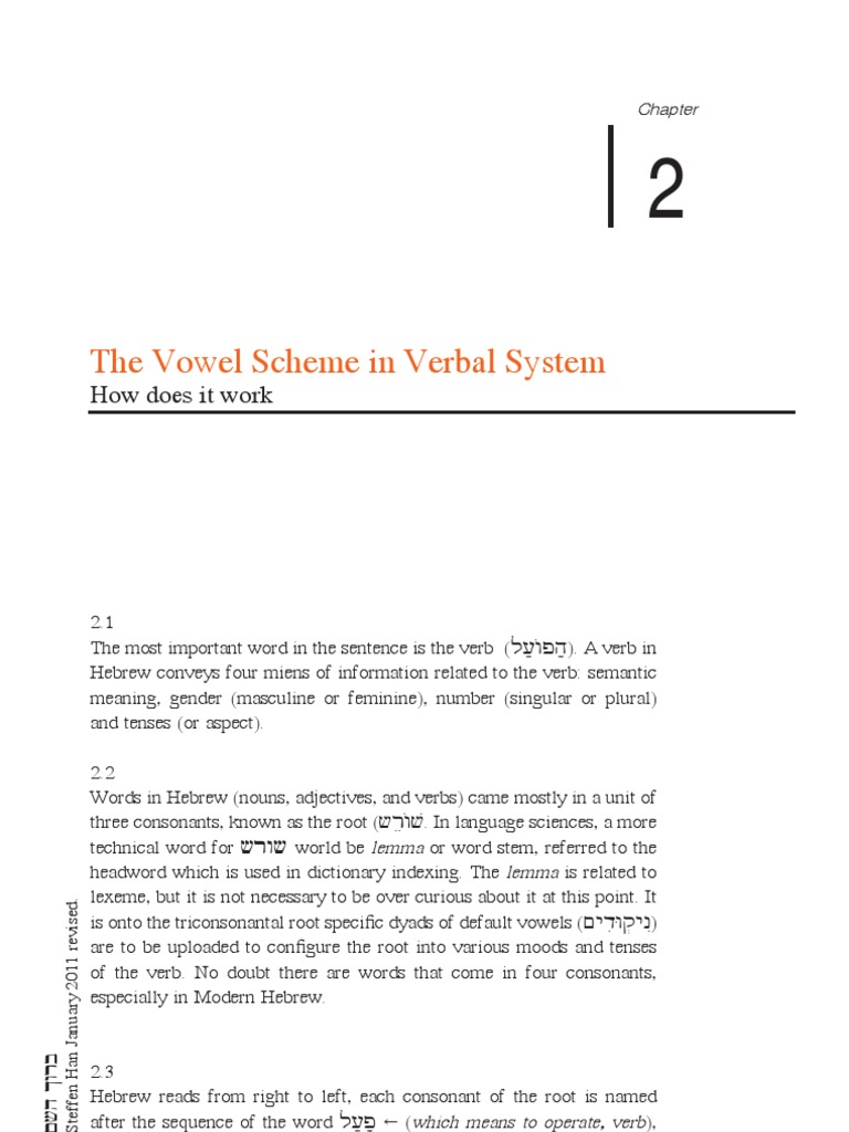 Hebrew Verb Stems and Conjugation | PDF | Verb | Syntactic Relationships