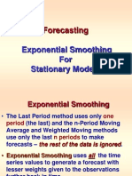Forecasting Exponential Smoothing