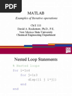 Matlab: Examples of Iterative Operations