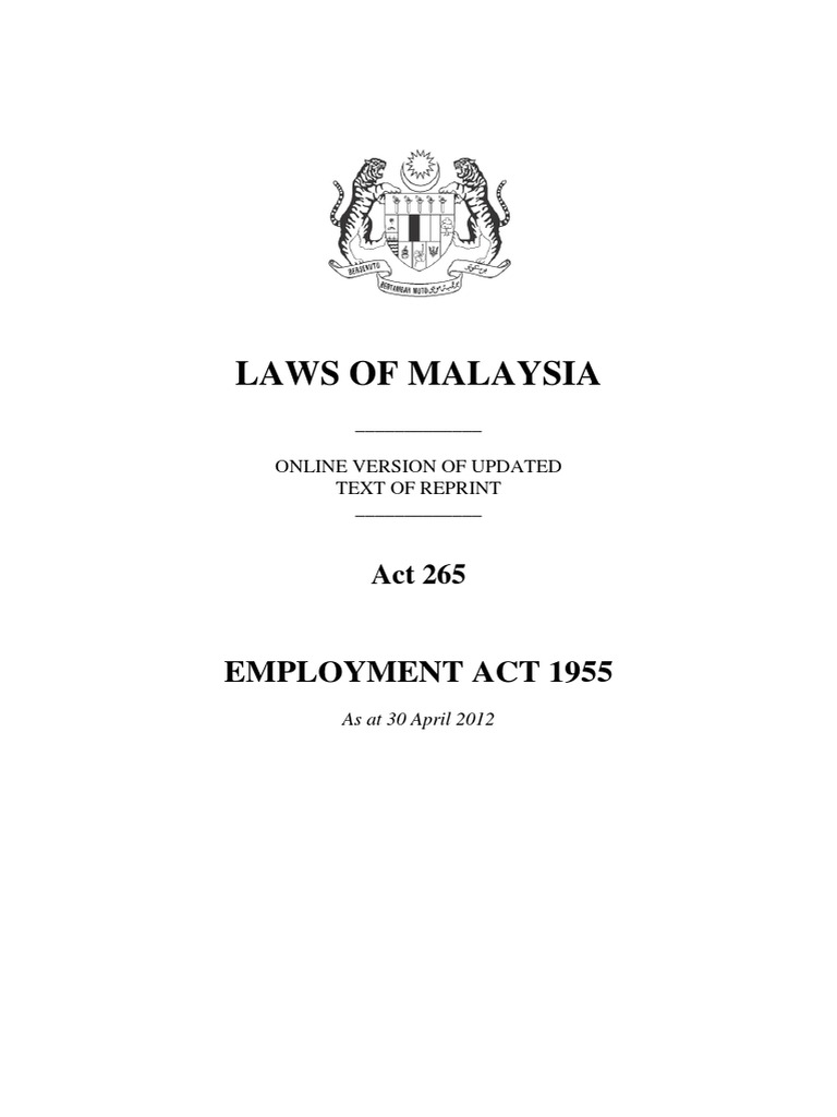 act-265-employment-act-1955-pdf-employment-legal-personality