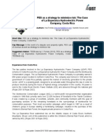 PES as a Strategy to Minimize Risk- The Case of La Esperanza Hydroelectric Power Company- Costa Rica