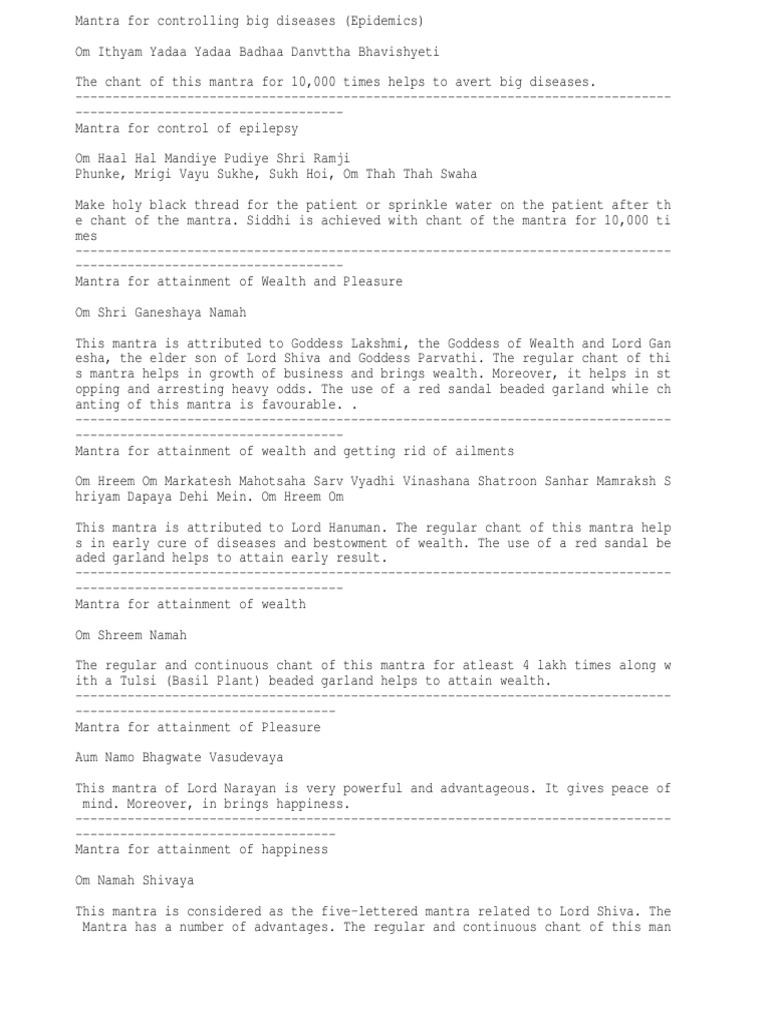 Mantra 3 Pdf Mantra Spirituality