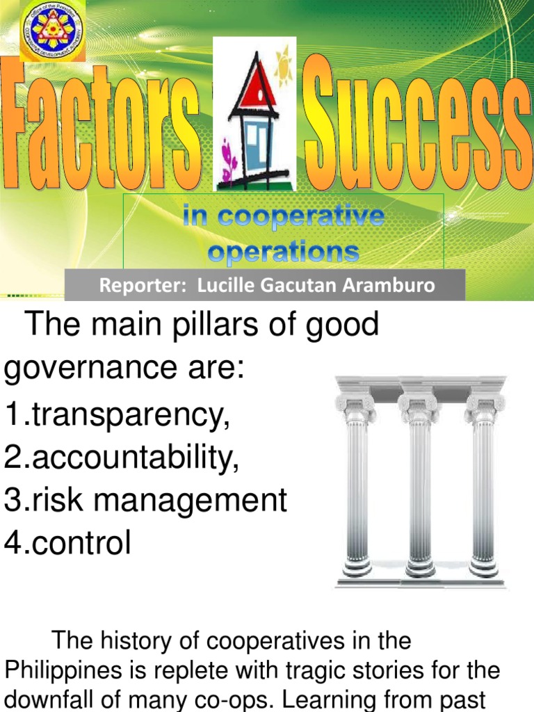 Pillars of Good Governance in Cooperatives | PDF | Cooperative | Board ...