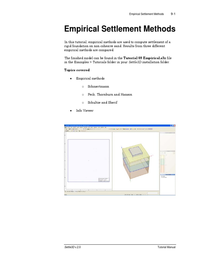 Settle3D Empirical Methods Tutorial | PDF | Nature