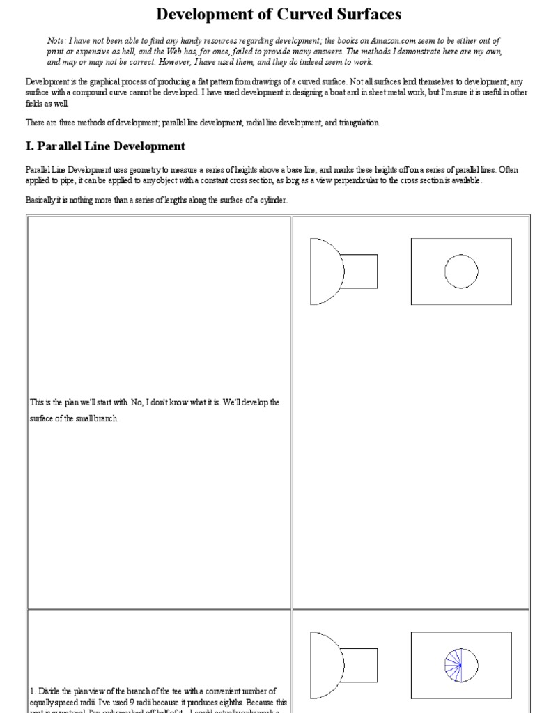 Development of Curved Surfaces | PDF | Circle | Triangle