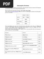 Interrogative Pronouns