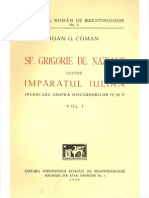Ioan G. Coman - Sf. Grigorie de Nazianz Despre Împăratul Iulian