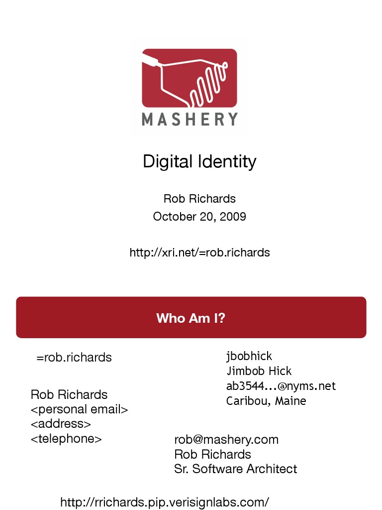 Digital Identity PDF Secure Communication Security Technology
