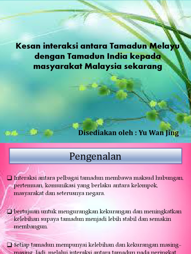 Kesan Interaksi Tamadun Melayu Dan India  PDF