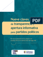 Nueve Claves Transp y Apertura Informativa para Partidos Polticos PDF