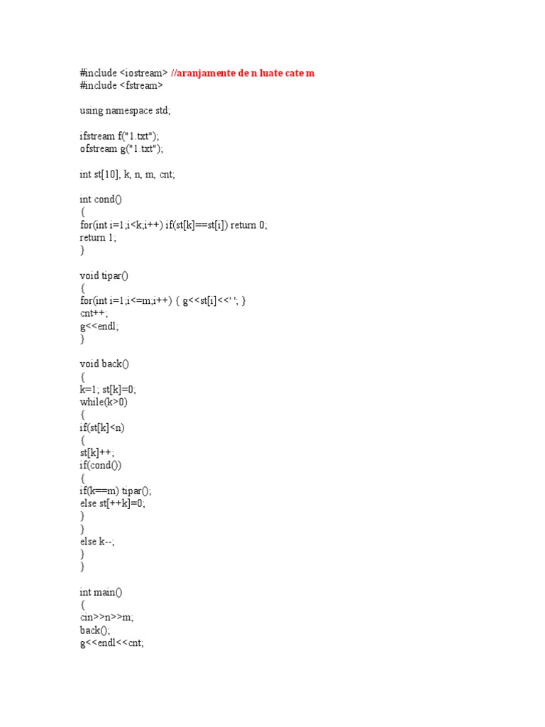 Combinatorial Algorithms in C++ | PDF