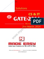 GATE 2014 Computer Science Engineering  / Information Technology Keys & Solution on 2nd March (Morning Session)