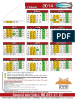 Calendari Recollida de Fem - Vall Albaida 2014