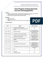 Technical Seminar Agenda Hust 0326