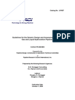 Seismic Design and Assessment of Natural Gas and Liquid Hydrocarbon Pipelines