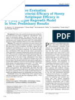 Comparative Evaluation of The Antibacterial Efficacy of Honey in Vitro and Antiplaque Efficacy in A 4-Day Plaque Regrowth Model in Vivo JOP2012-09
