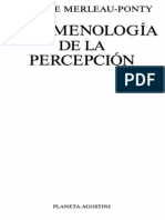 Merleau Ponty Maurice Fenomenologia de La Percepcion