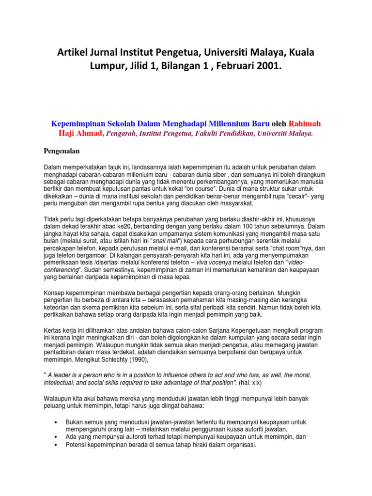 Artikel Jurnal Institut Pengetua Pdf