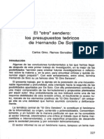 El Otro Sendero Los Presupuestos Teóricos de Hernando de Soto - Carlo Gmo. Ramos González