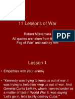 11 Lessons of War