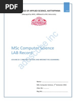 MSc Computer Science 1st Semester Lab record in Internet Programming